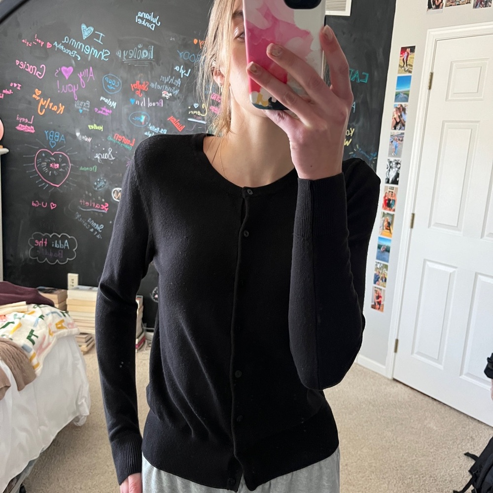 H&M Black Cardigan Sweater